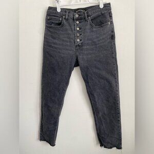 AritziaDenimForumYokoHighRiseSlimButtonJeansWashedBlackUS27